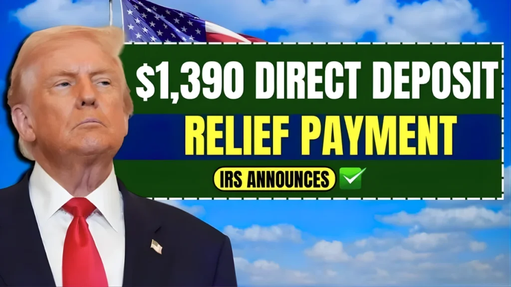 IRS Announces $1,390 Direct Deposit Relief Payment for November 2025